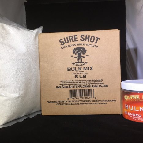 sure shot binary targets bulk kit 5lb, applied kinetics, exploding target, binary target, binary targets, tannerite, kinetic target